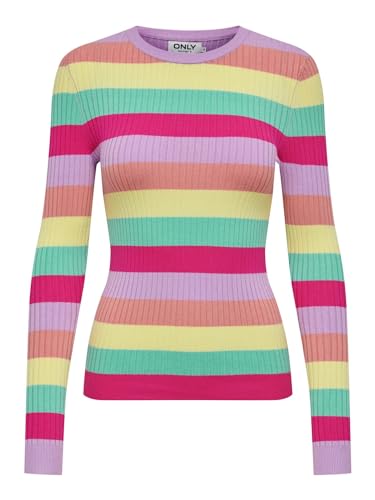 ONLY Kids Mädchen Pullover KOGKAROL L/S O-Neck KNT (DE/NL/SE/PL, Numerisch, 128, Regular, Lavendula) von ONLY