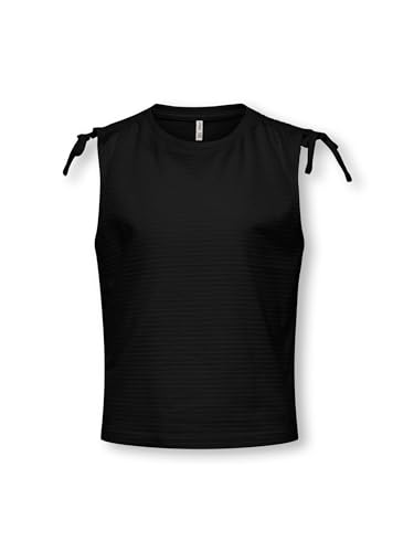 ONLY Kids Mädchen TOP KOGOLIVIE S/L String TOP JRS (as3, Numeric, Numeric_140, Regular, Black) von ONLY