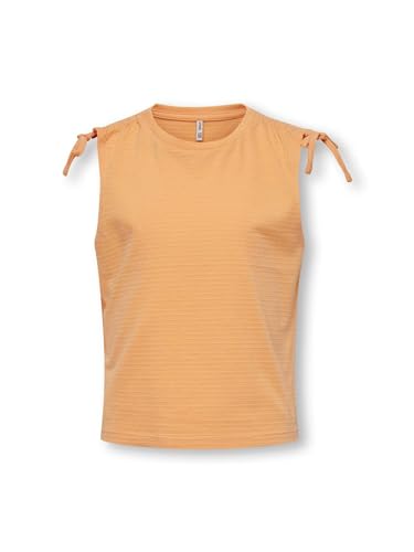 ONLY Kids Mädchen TOP KOGOLIVIE S/L String TOP JRS (as3, Numeric, Numeric_152, Regular, orange Chiffon) von ONLY