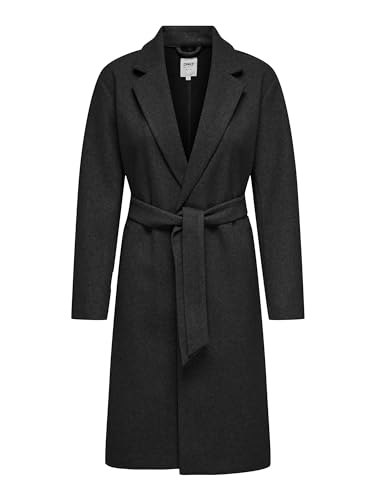 ONLY Klassischer Mantel Elegante Coat Jacke Flachstrick V-Ausschnitt ohne Kapuze Knielang ONLTRILLION von ONLY