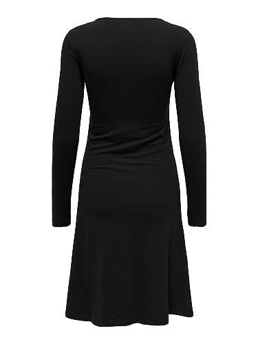 ONLY Kleid Onllive Love Heart Knee Dress CS JRS (as3, Alpha, l, Regular, Regular, Black) von ONLY