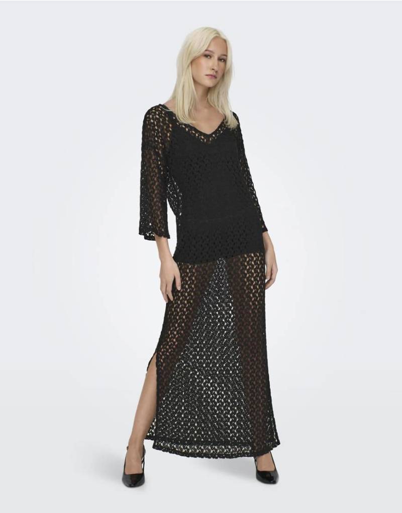 ONLY - Kleid aus Spitze in Schwarz von ONLY