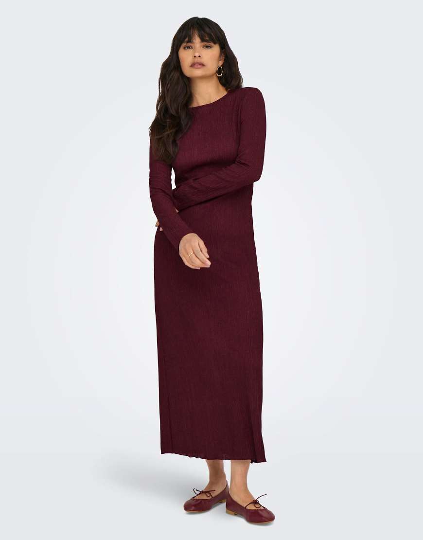 ONLY - Kleid in Weinberg-Weinrot von ONLY
