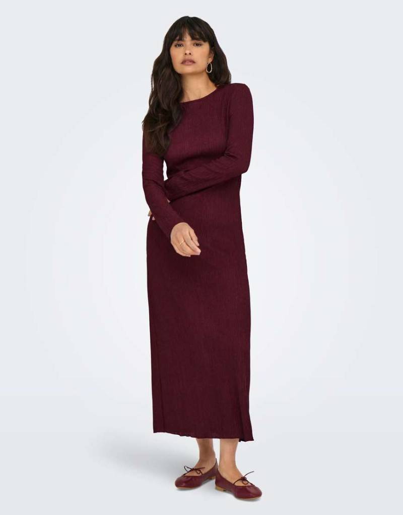 ONLY - Kleid in Weinberg-Weinrot von ONLY