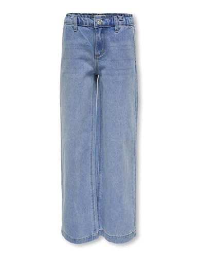ONLY Mädchen Kogcomet Wide DNM Lb Noos Jeans Mit Weitem Bein, Denimlightblue, 122 EU ONLY Mädchen Kogcomet Wide DNM Lb Noos Jeans Mit Weitem Bein, Denimlightblue, 122 EU von ONLY