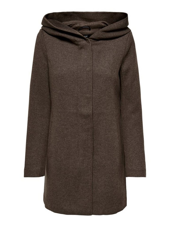 ONLY Kurzmantel ONLY Damen klassischer Mantel OnlSedona Coat Übergangs-Jacke Kapuze von ONLY