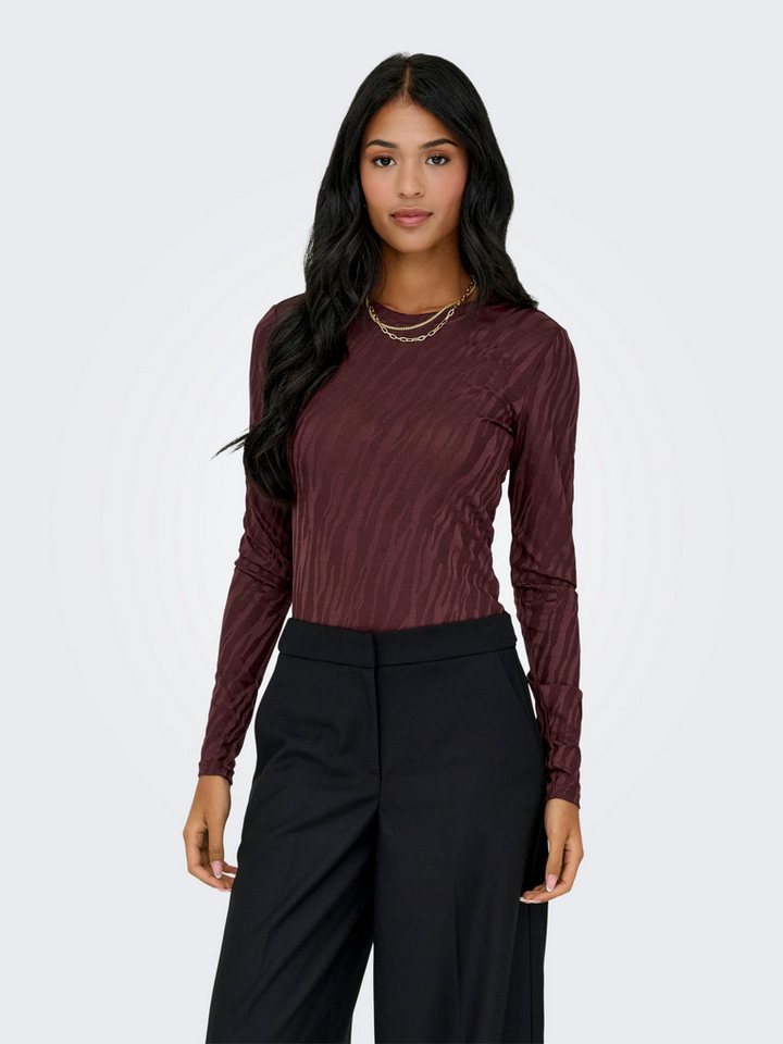 ONLY Langarmshirt ONLZELE L/S ROUNDNECK TOP JRS von ONLY