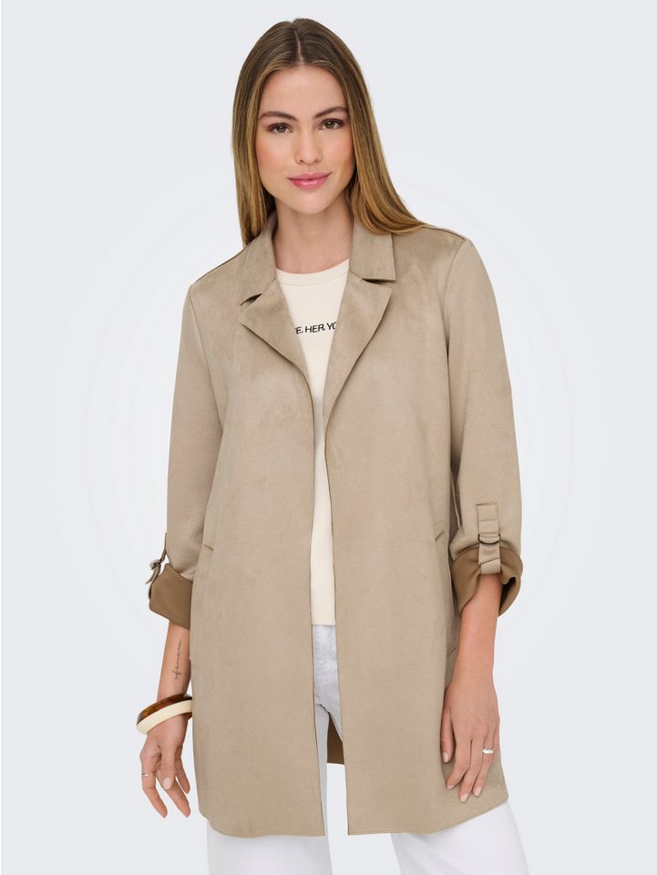 ONLY Langjacke ONLJOLINE FAUX SUEDE COAT LIFE CC OTW mit Reverskragen, weiches Wildlederimitat von ONLY