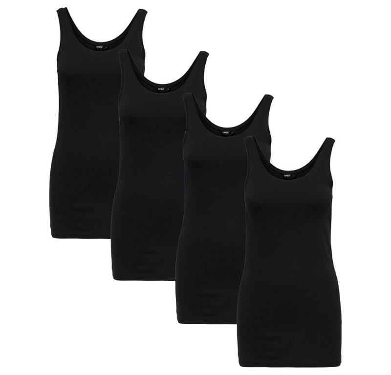 ONLY Longtop Damen Tank Top Long Lang Shirt schwarz weiß 1er 2er 3er 4er 5er PACK von ONLY