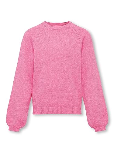 ONLY Mädchen Koglesly Kings L/S Pullover Knt Noos, Carmine Rose/Detail:melange, 122-128 von ONLY