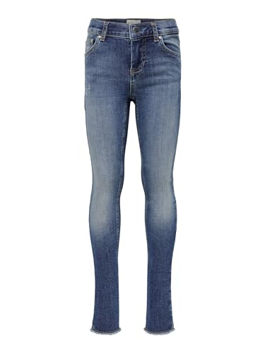 ONLY Mädchen Konblush Skinny Raw 1303 Jeans, Medium Blue Denim, 116 EU von ONLY