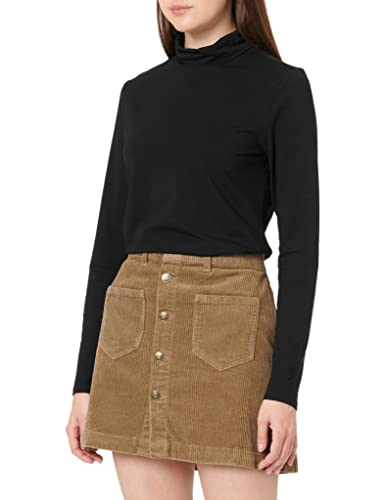 ONLY Mini Cord Rock Kurzer High Waist Skirt mit Knopfleiste und Fronttaschen ONLAMAZING, Farben:Dunkelbraun,Größe Damen:M von ONLY