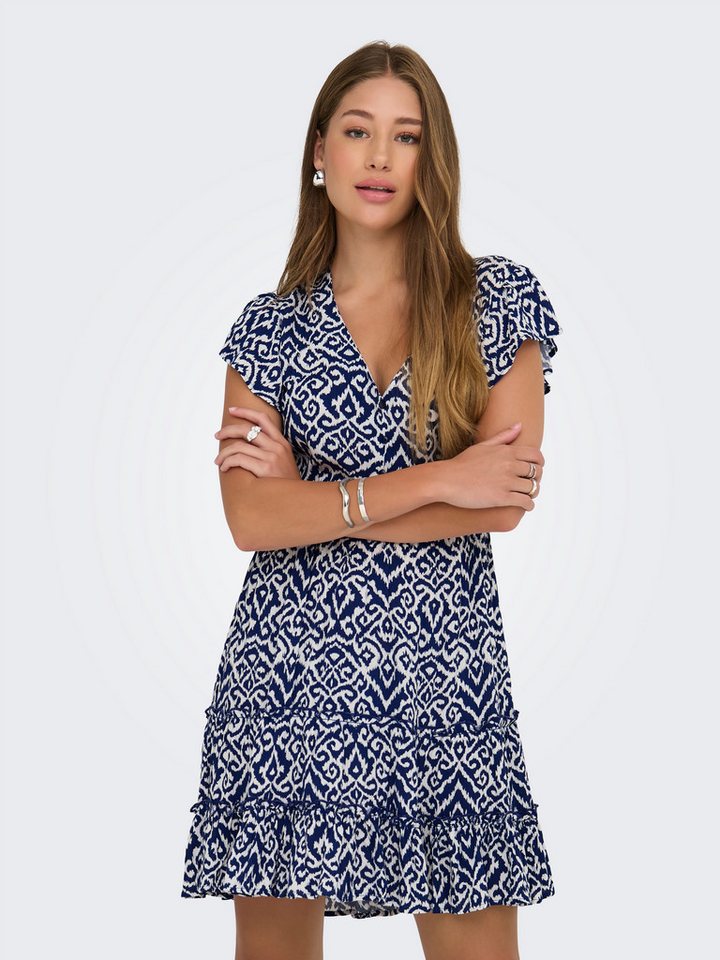 ONLY Minikleid ONLCLAUDETTE LIFE SS MINI DRESS WVN NOOS Sommerkleid von ONLY