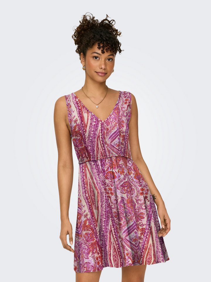 ONLY Minikleid ONLNOVA LIFE VIS SARA STRING DRESS AOP Sommerkleid von ONLY