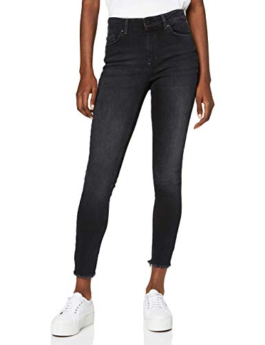 ONLY Damen ONLBLUSH MID SK ANK RAW BB REA5178 NOOS Skinny Jeans, Schwarz (Black Denim Black Denim), 34/L34 (Herstellergröße: XS) von ONLY