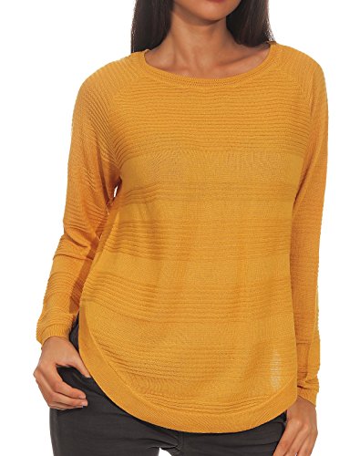 ONLY Damen ONLCAVIAR L/S Pullover KNT NOOS 15141866, Golden Yellow, S von ONLY