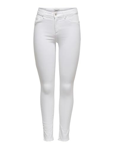 ONLY NOS Damen Skinny Jeans, Weiß, L30 von ONLY