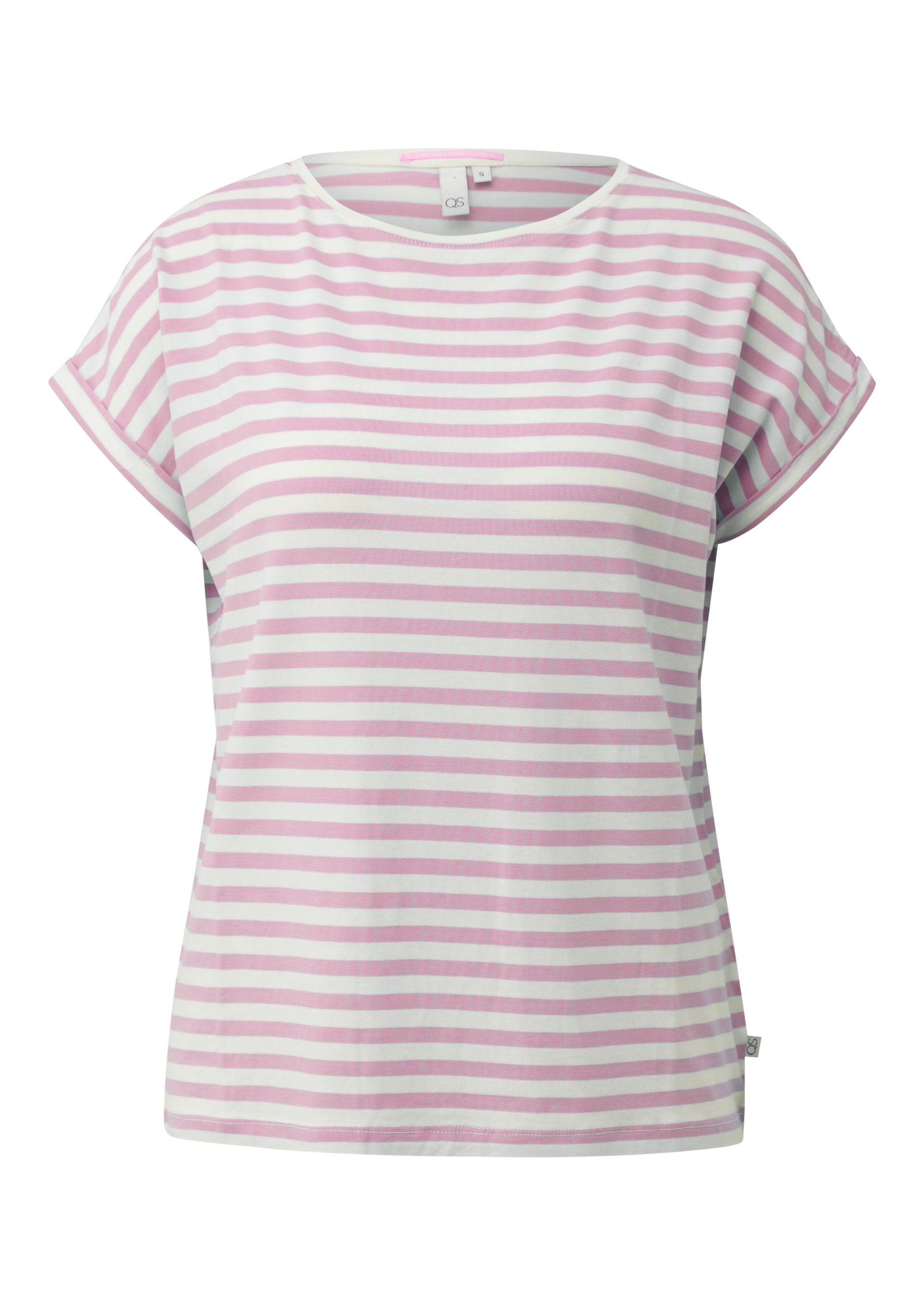 qs - T-Shirt creme|pink - Gr. - L von qs