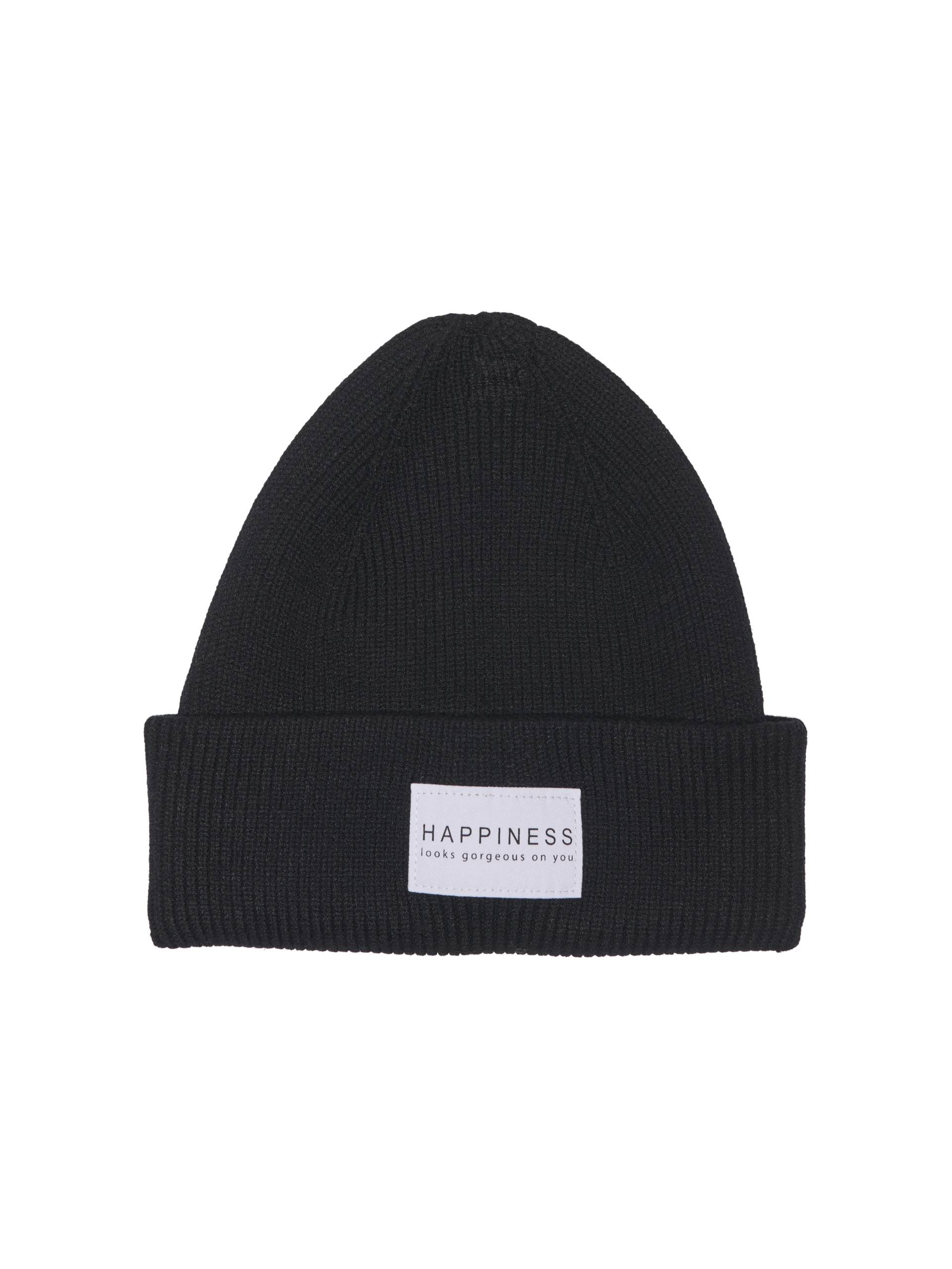 ONLY - ONLALPHA LIFE PATCH RIB BEANIE CC black - Gr. - ONE SIZE von ONLY