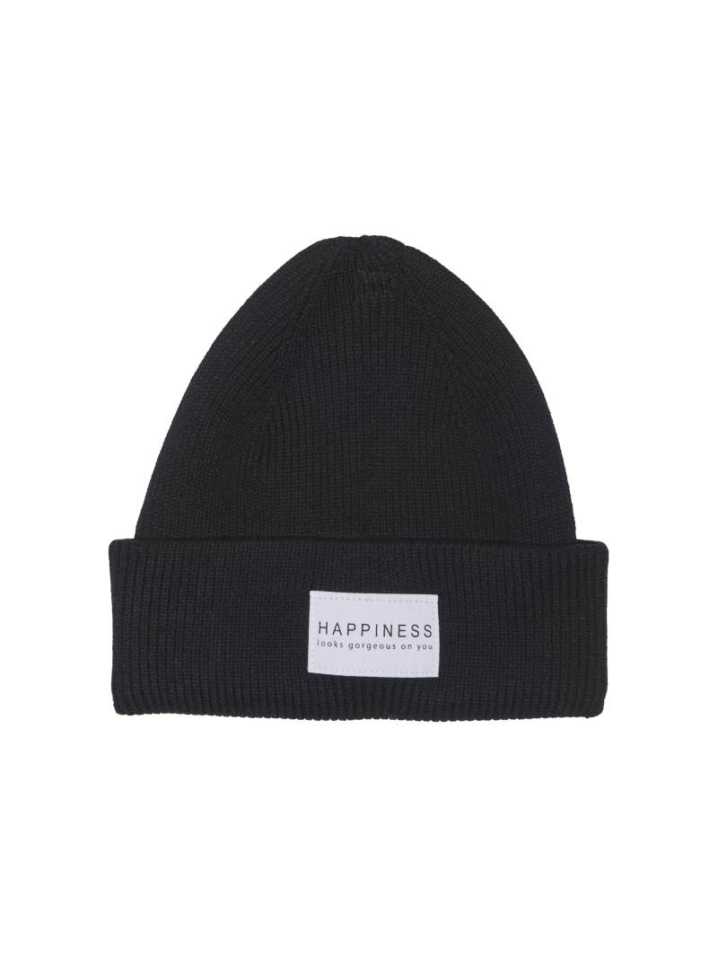 ONLY - ONLALPHA LIFE PATCH RIB BEANIE CC black - Gr. - ONE SIZE von ONLY