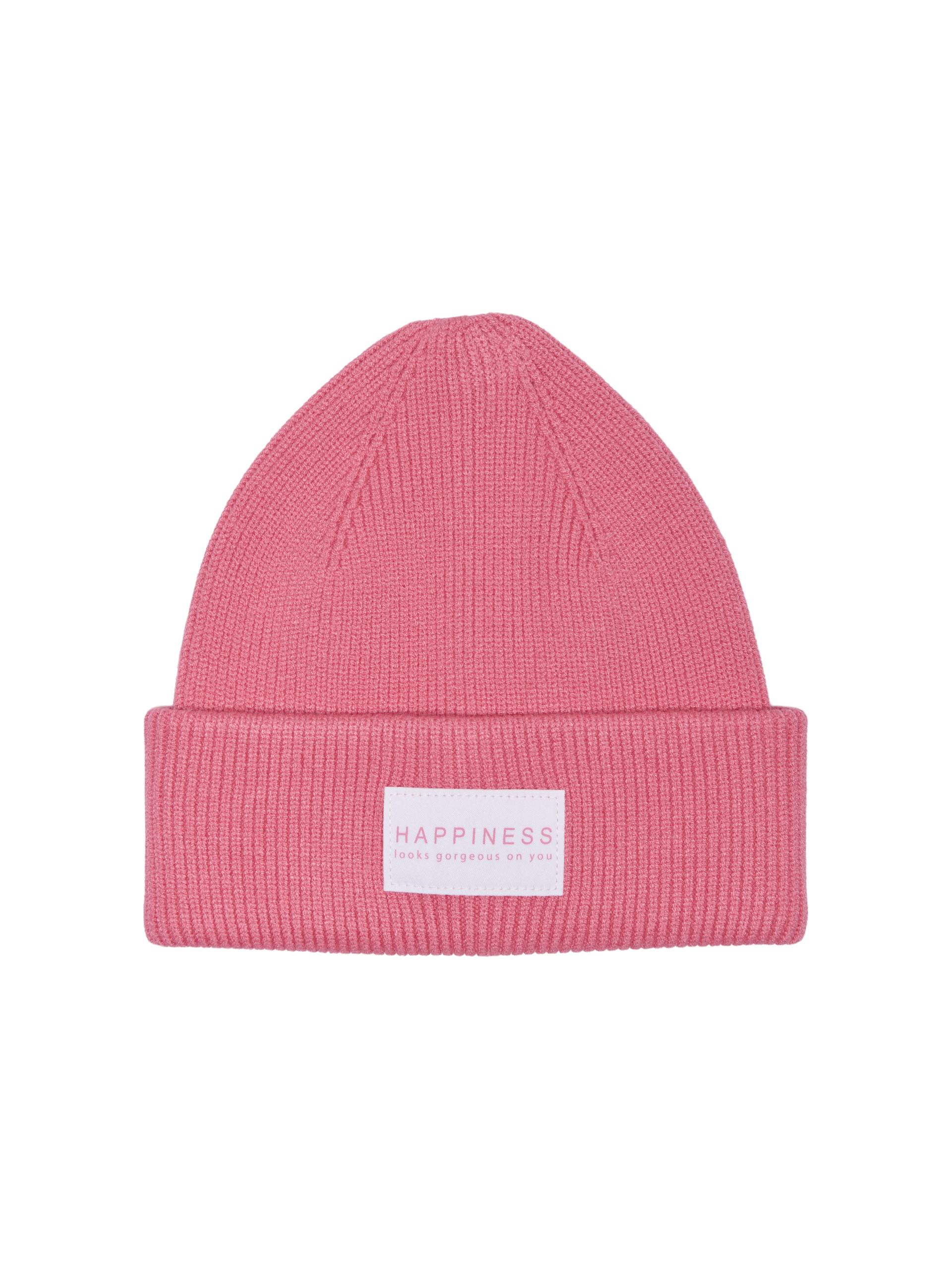 ONLY - ONLALPHA LIFE PATCH RIB BEANIE CC pink lemonade - Gr. - ONE SIZE von ONLY