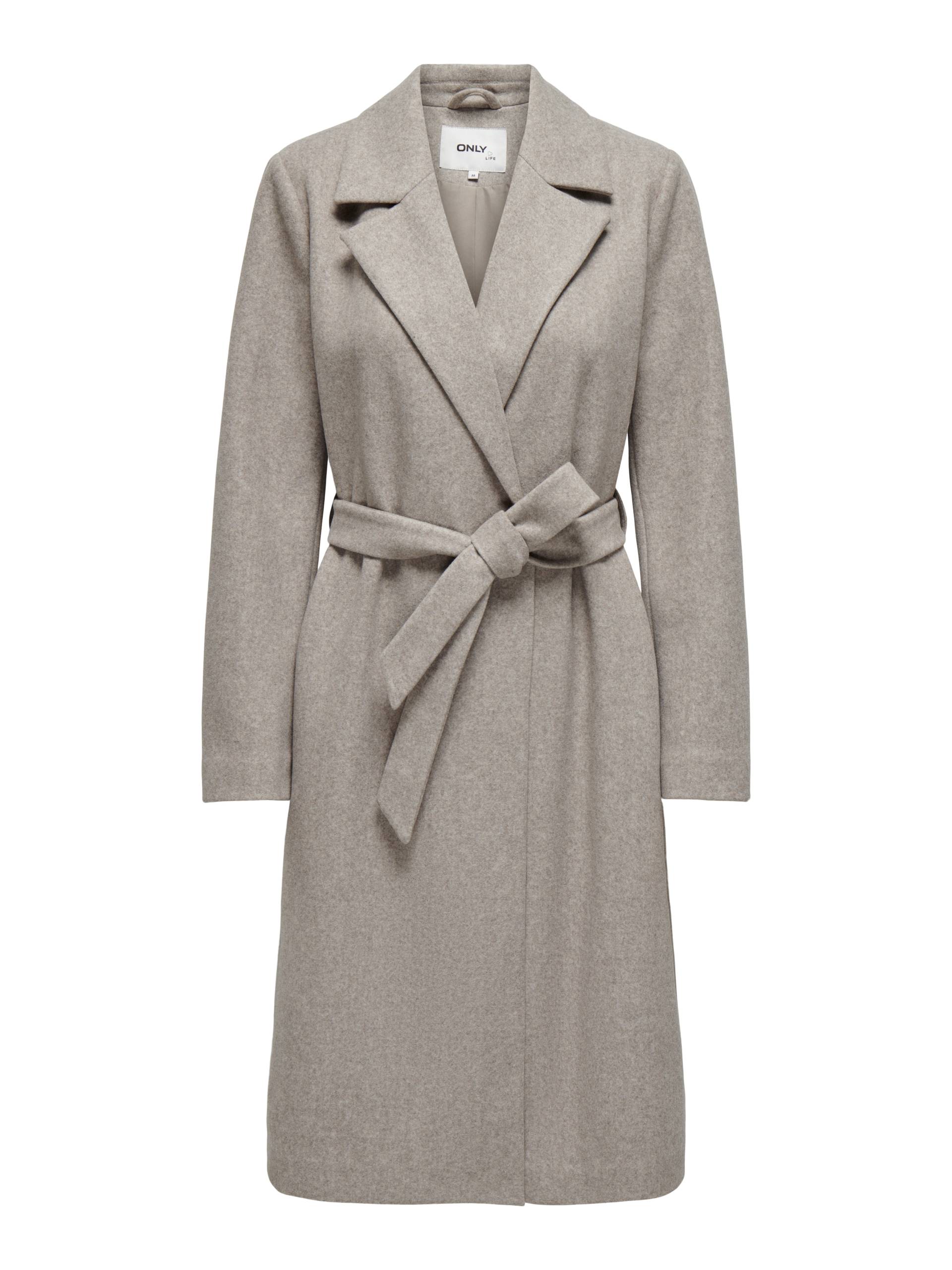 ONLY - ONLALVILDA LIFE WRAP COAT OTW NOOS simply taupe - Gr. - M von ONLY
