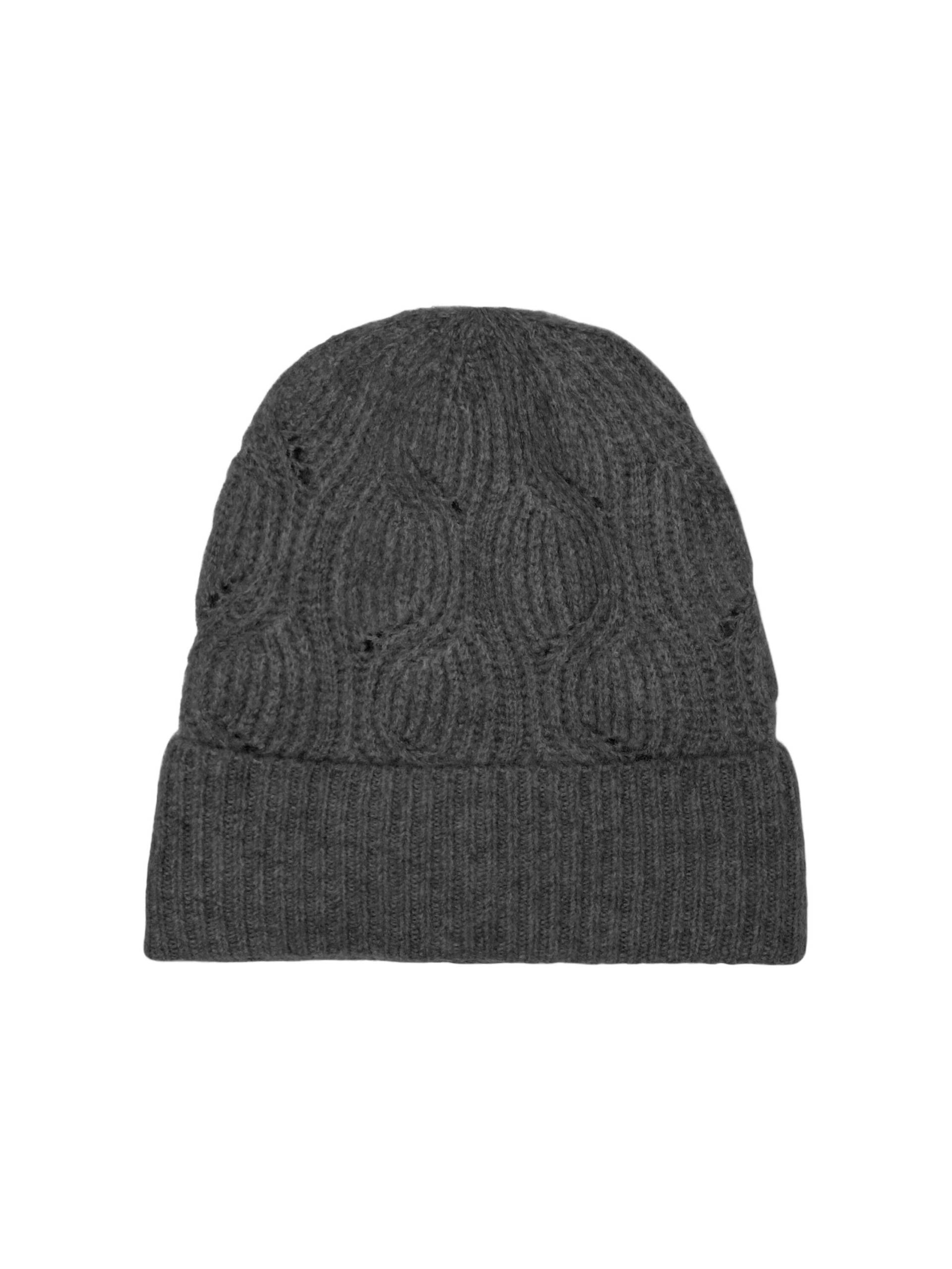 ONLY - ONLAURORA STRUCTURED KNIT BEANIE CC dark grey melange - Gr. - ONE SIZE von ONLY