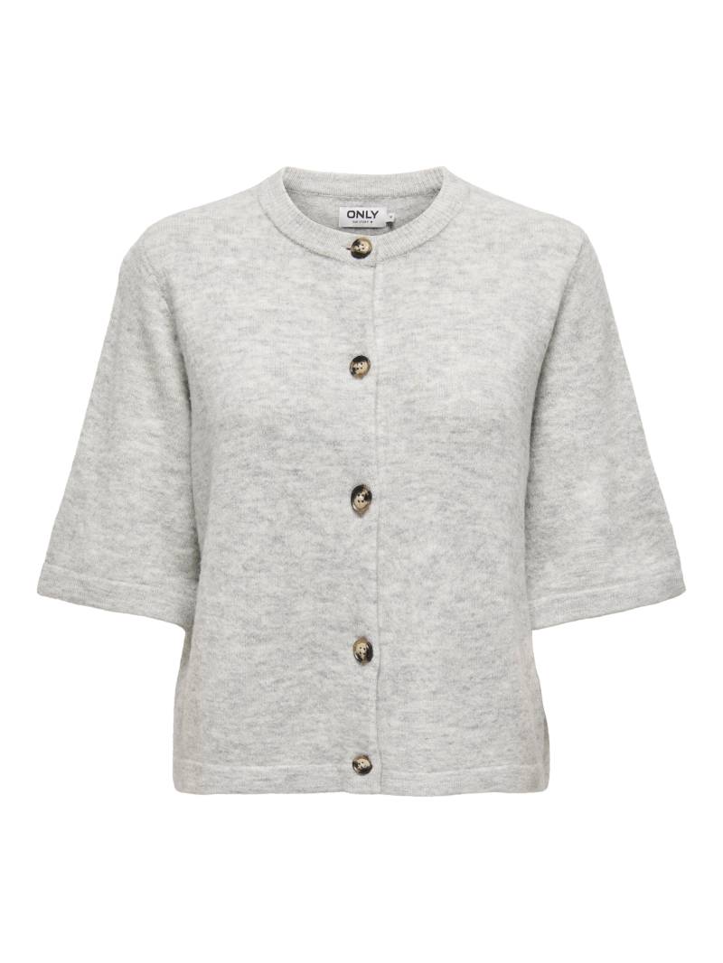 ONLY - ONLCAMILLA S/S CARDIGAN KNT NOOS light grey melange - Gr. - L von ONLY