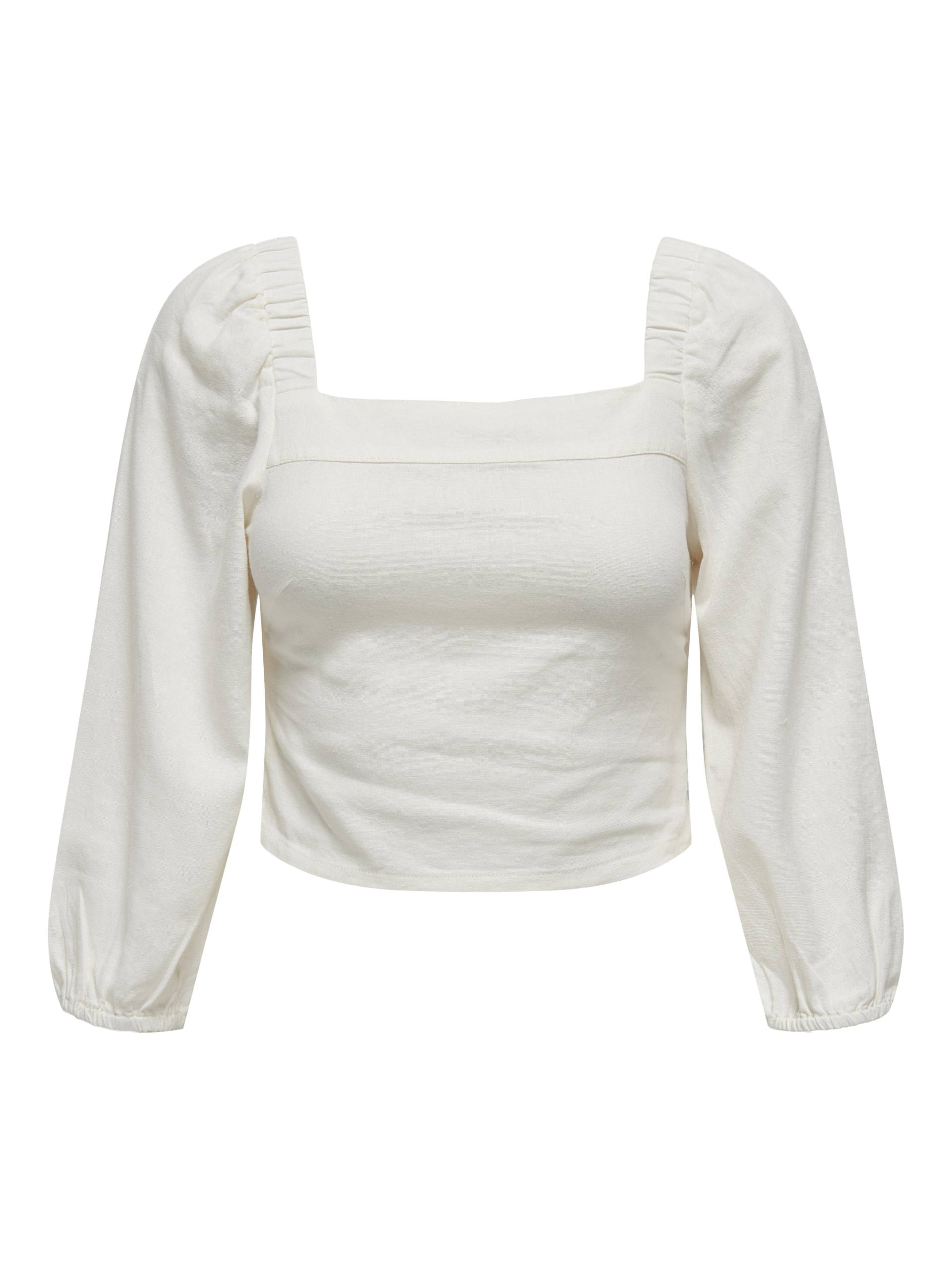 ONLY - ONLCARO 3/4 BAL LINEN SMOCK TOP CC PNT cloud dancer - Gr. - M von ONLY