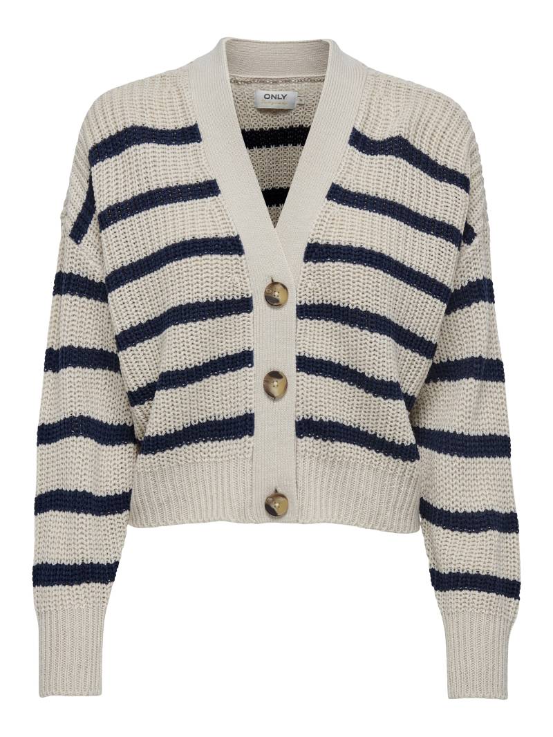 ONLY - ONLCAROLNICE STRIPE CARDIGAN KNT NOOS pumice stone - Gr. - S von ONLY