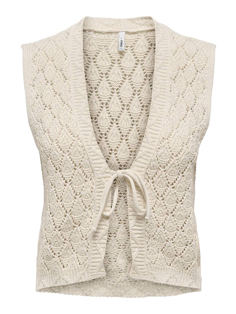 ONLY - ONLCHILI S/L STRING VEST KNT NOOS ecru - Gr. - L von ONLY
