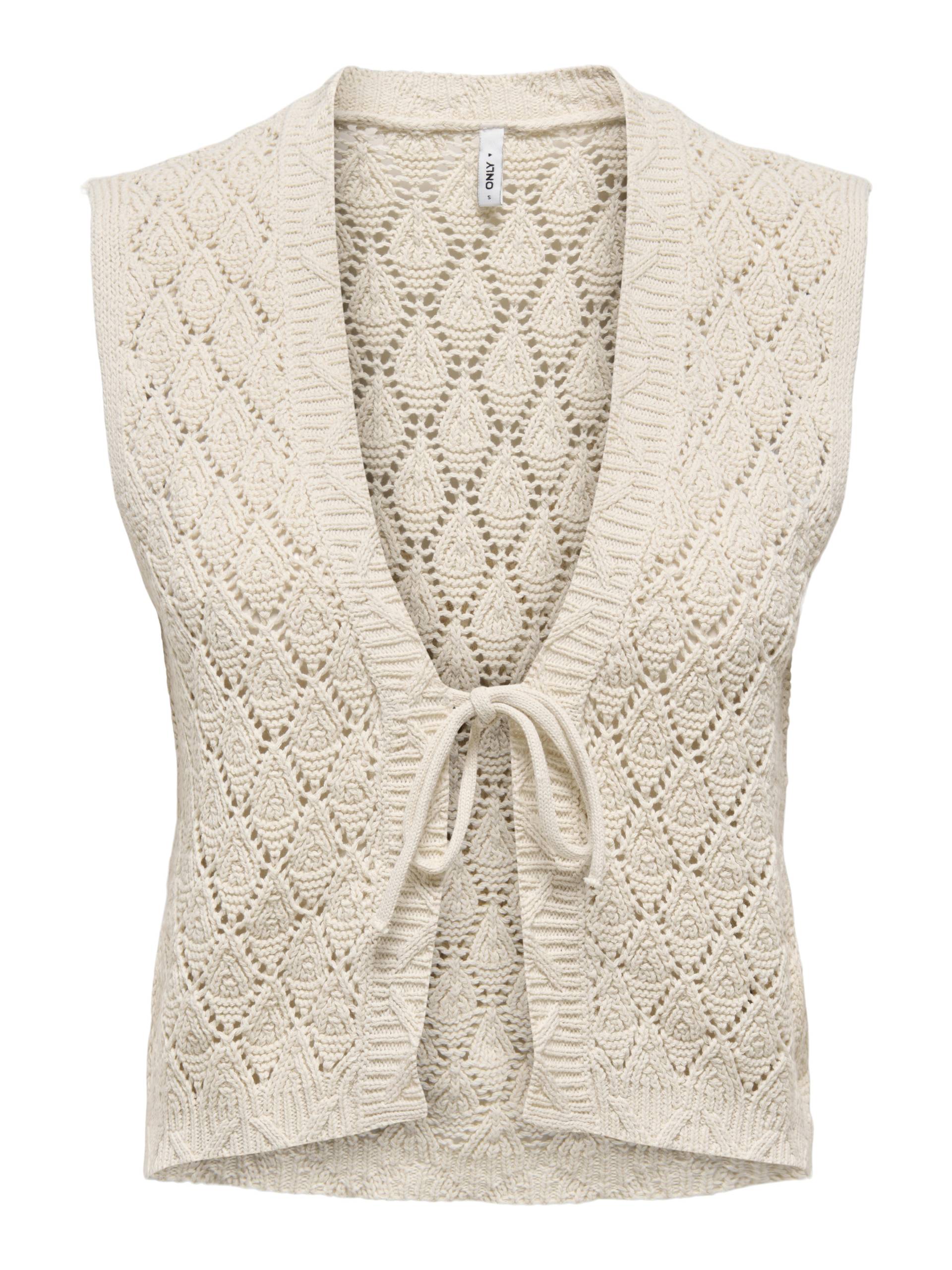 ONLY - ONLCHILI S/L STRING VEST KNT NOOS ecru - Gr. - XL von ONLY