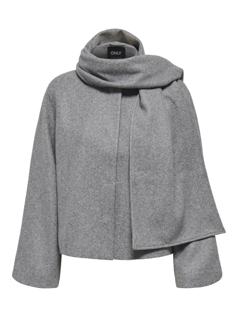 ONLY - ONLELBA LIFE SCARF JACKET CC OTW medium grey melange - Gr. - XL von ONLY
