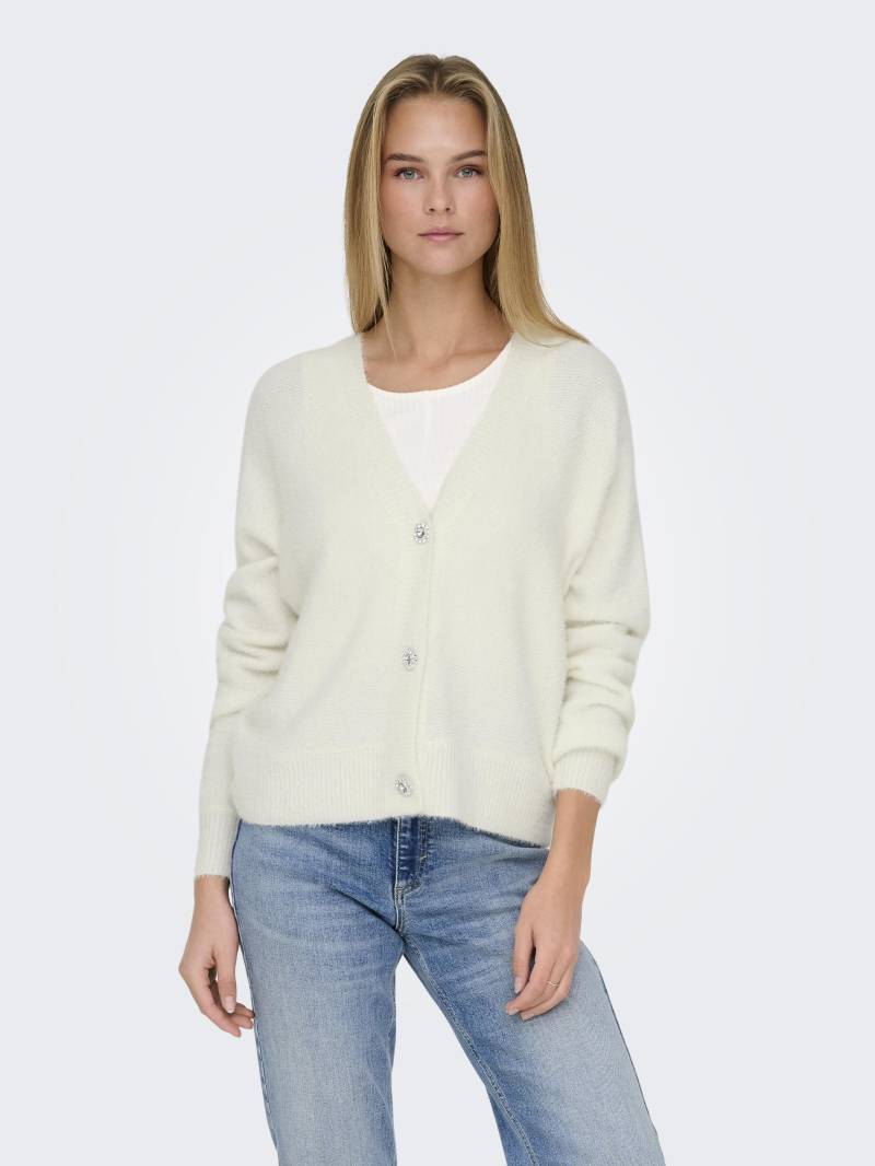 ONLY - ONLELLA PIUMO LS CARDIGAN KNT NOOS cloud dancer - Gr. - XL von ONLY