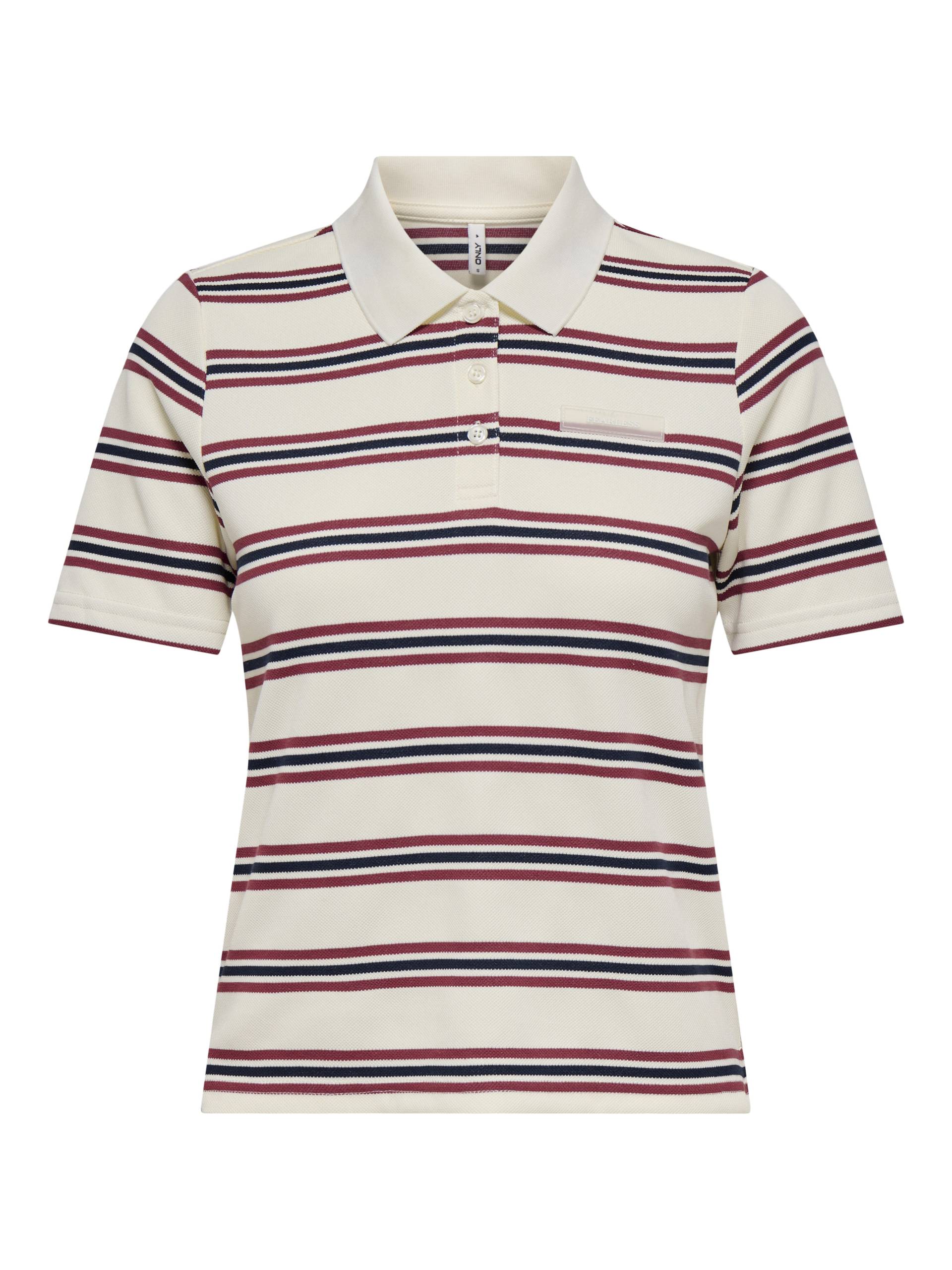 ONLY - ONLEVIE S/S POLO TOP JRS antique white - Gr. - M von ONLY