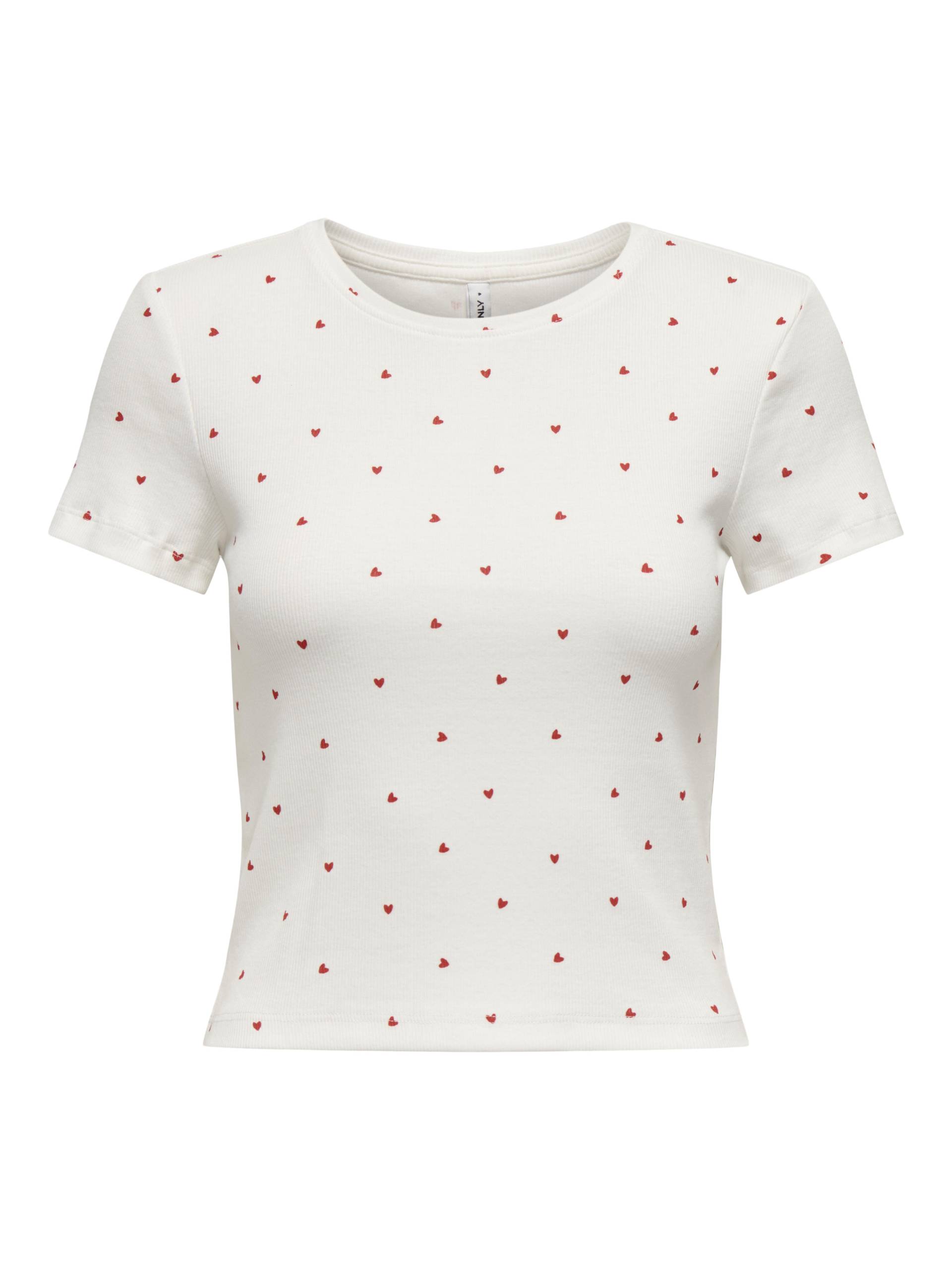 ONLY - ONLFENJA S/S AOP TOP JRS NOOS cloud dancer - Gr. - M von ONLY