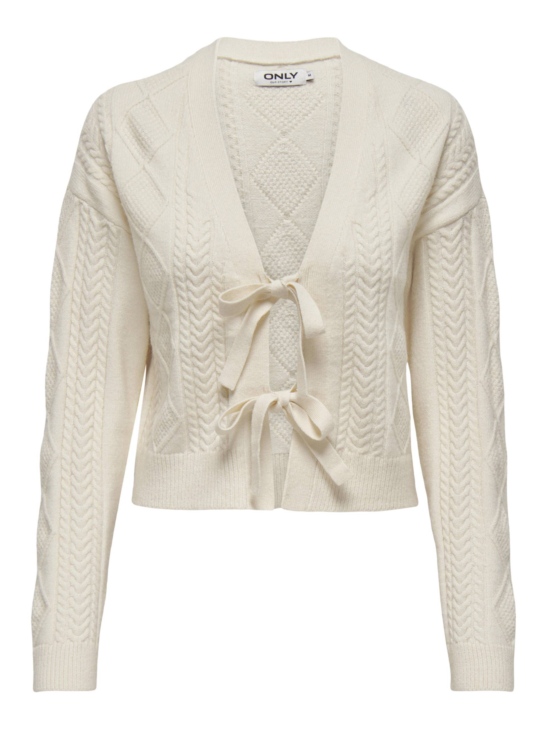 ONLY - ONLFIA LS STRING CARDIGAN KNT NOOS whitecap gray - Gr. - M von ONLY