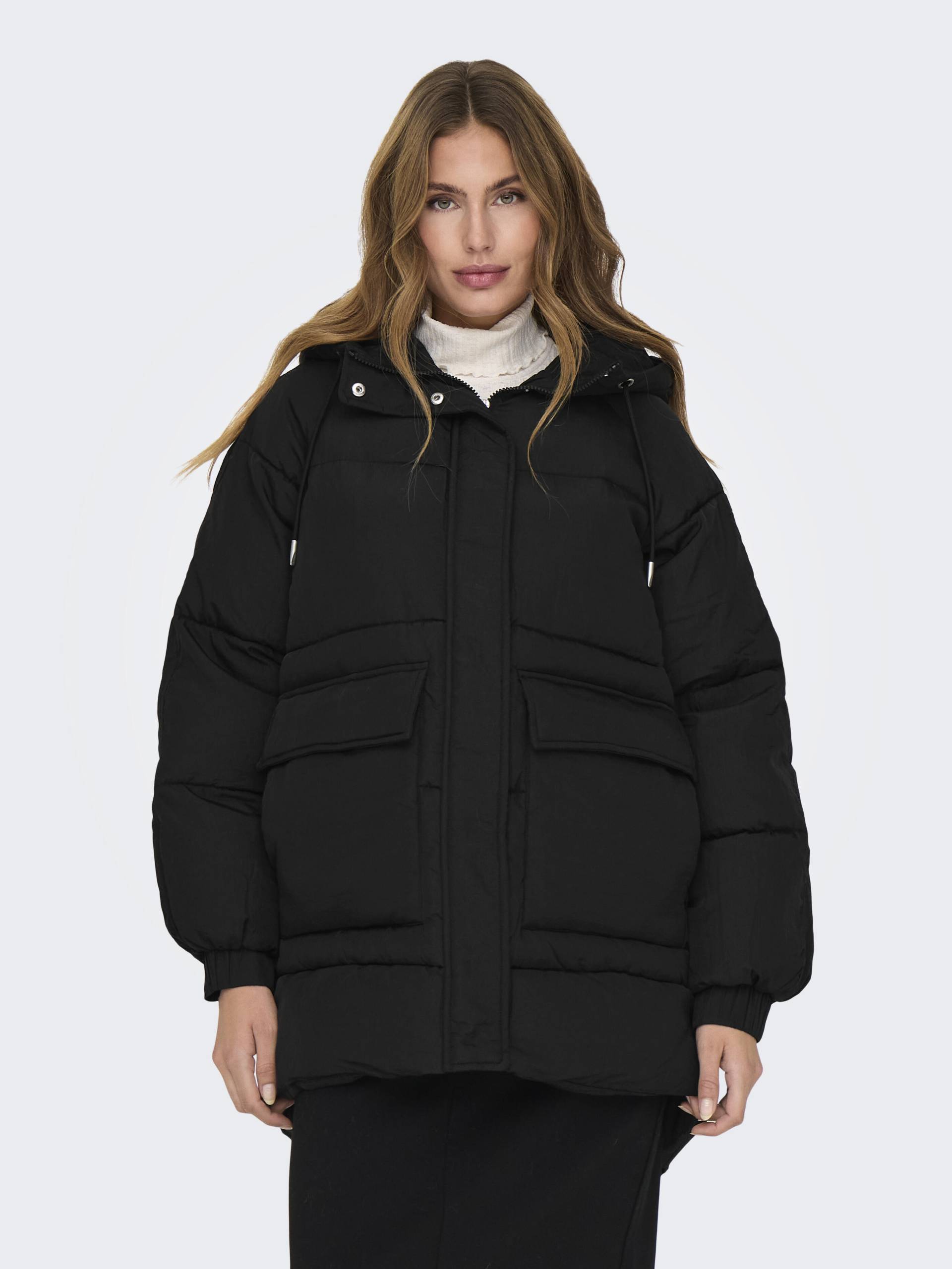 ONLY - ONLFIE OVERSIZED PUFFER COAT OTW black - Gr. - S von ONLY