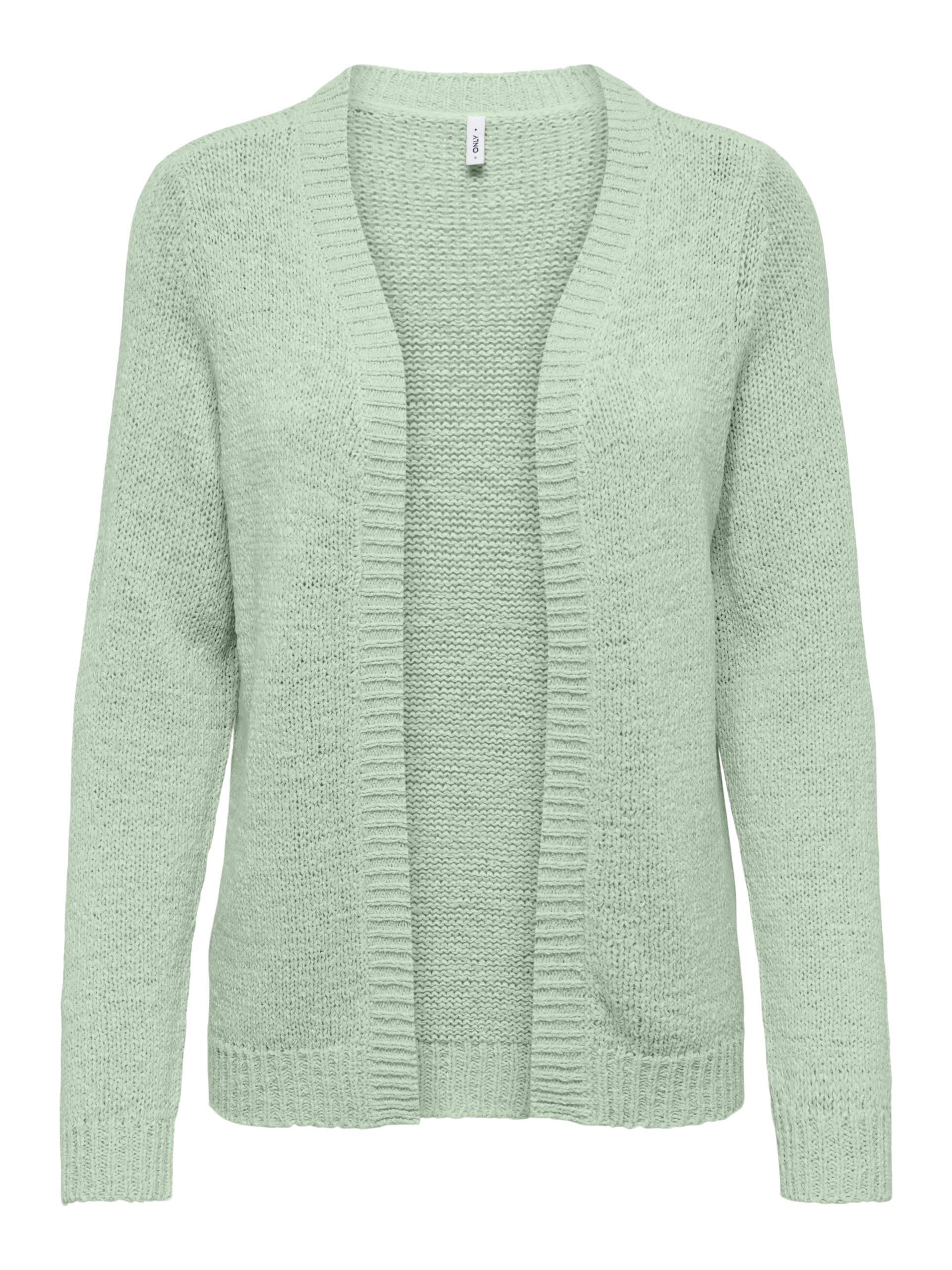 ONLY - ONLGEENA LS OPEN CARDIGAN KNT subtle green - Gr. - XL von ONLY