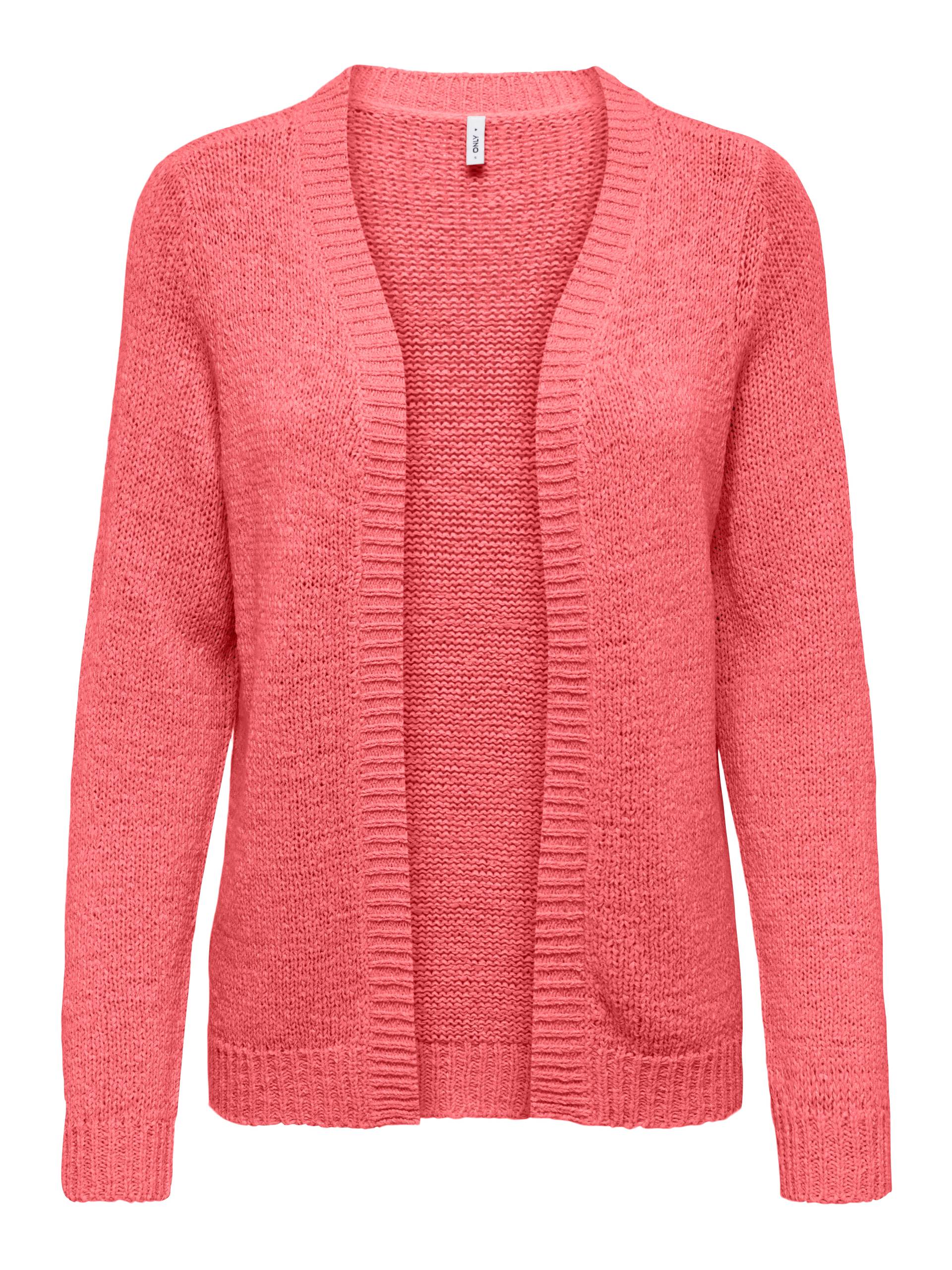 ONLY - ONLGEENA LS OPEN CARDIGAN KNT sugar coral - Gr. - XS von ONLY