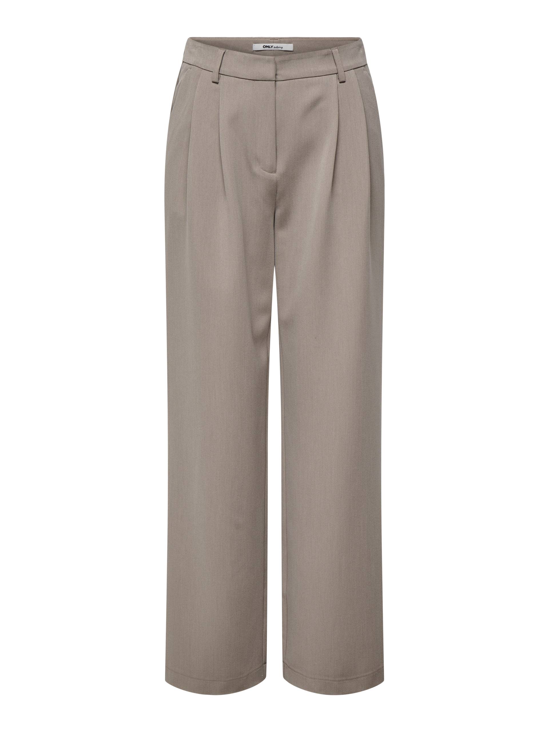 ONLY - ONLHATTIE HW LIFE PLEAT STR PAN TLR NOOS taupe gray - Gr. - 38/32 von ONLY