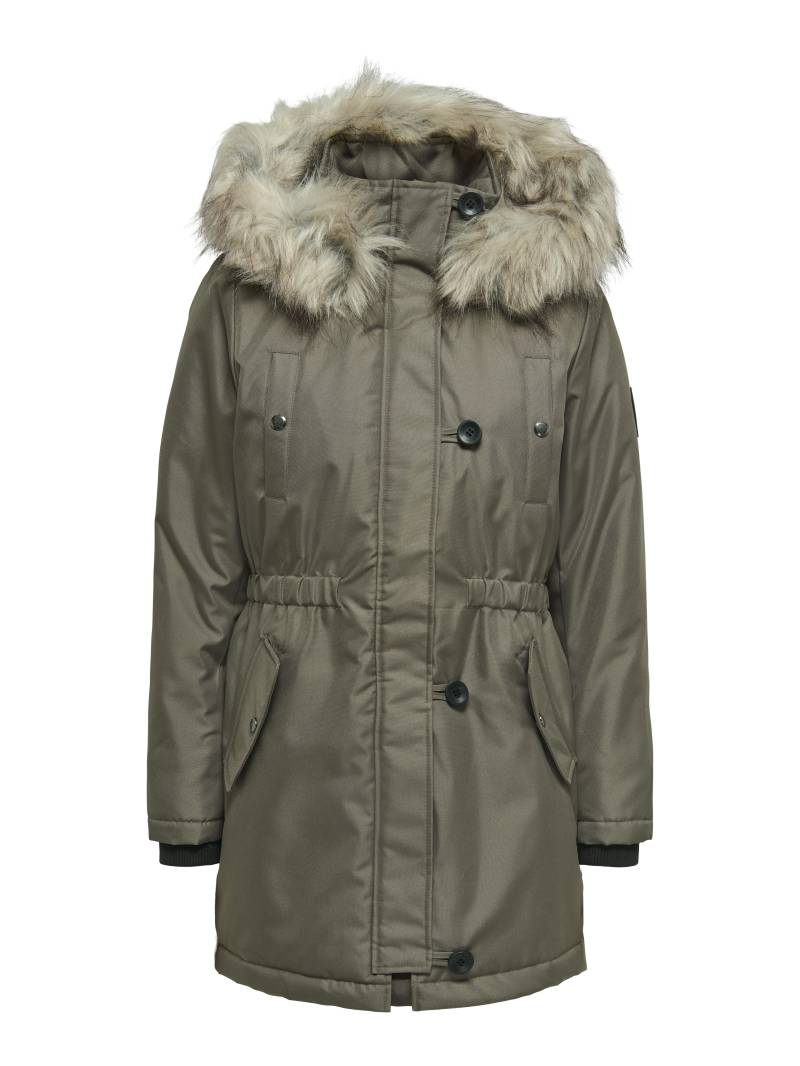 ONLY - ONLIRIS FUR WINTER PARKA LIFE CC OTW stone gray - Gr. - S von ONLY