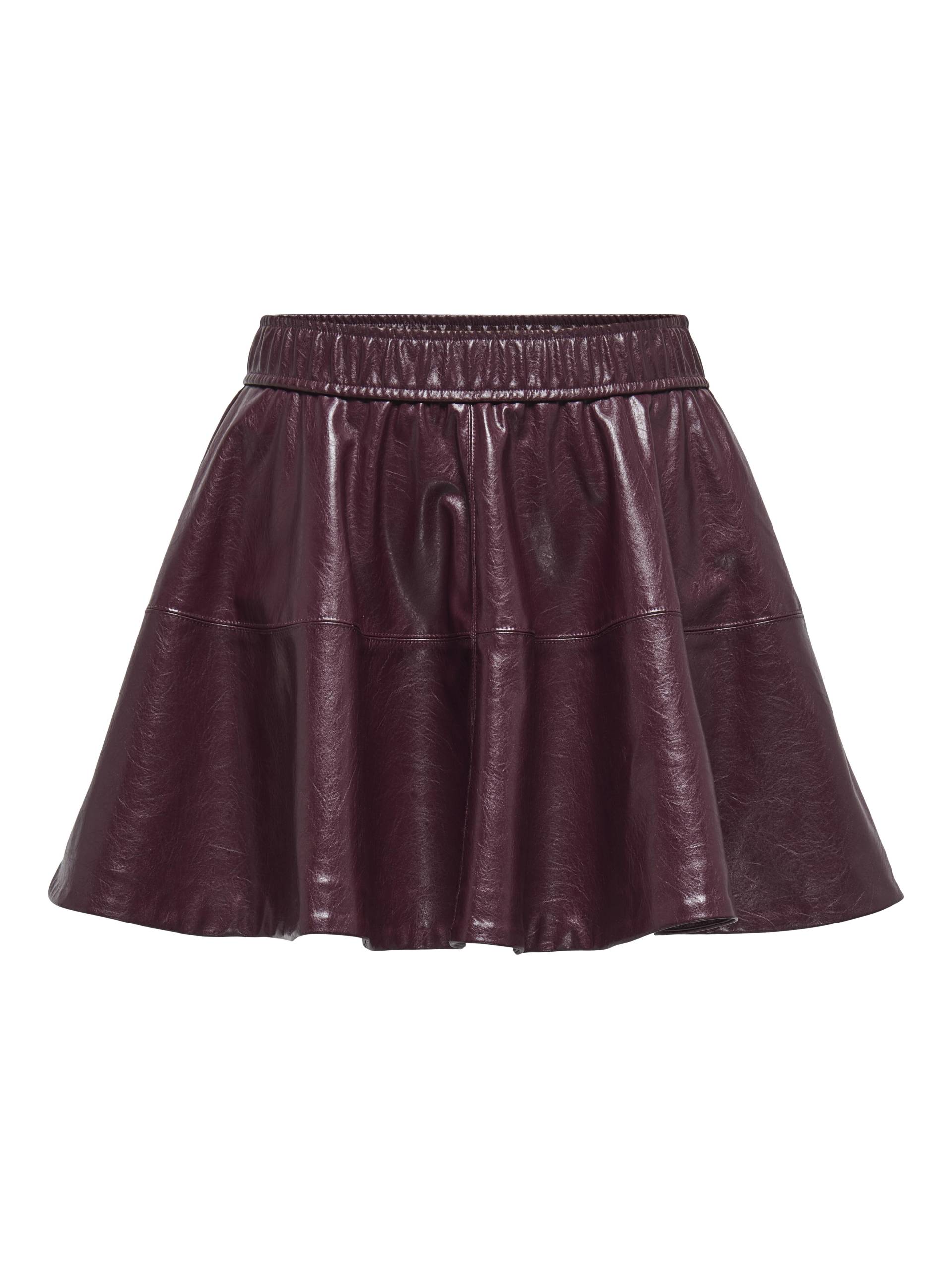 ONLY - ONLJACKY HW FAUX LEATHE SKATER SKIRT PNT mauve wine - Gr. - S von ONLY