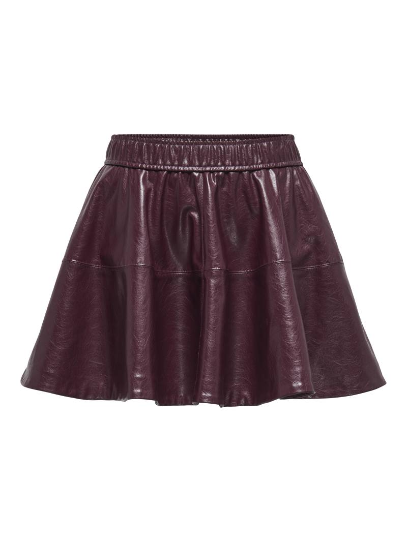 ONLY - ONLJACKY HW FAUX LEATHE SKATER SKIRT PNT mauve wine - Gr. - S von ONLY