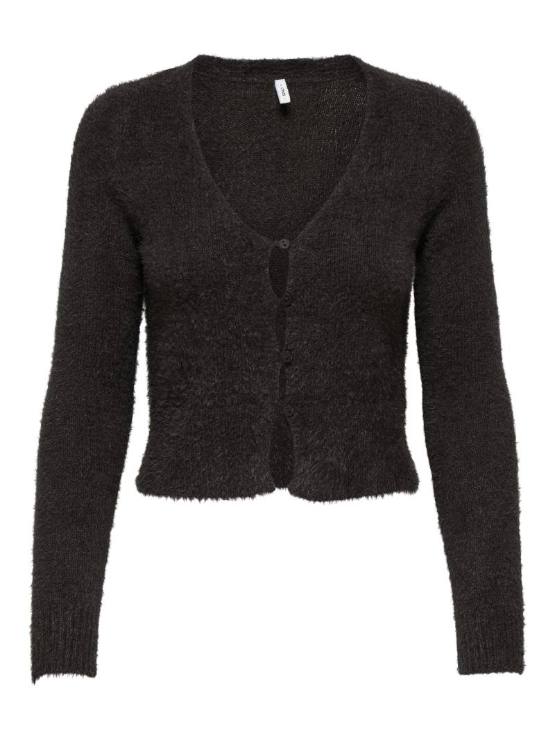 ONLY - ONLKERRY LS V-NECK BUTTON CARDIGAN KNT chocolate torte - Gr. - M von ONLY