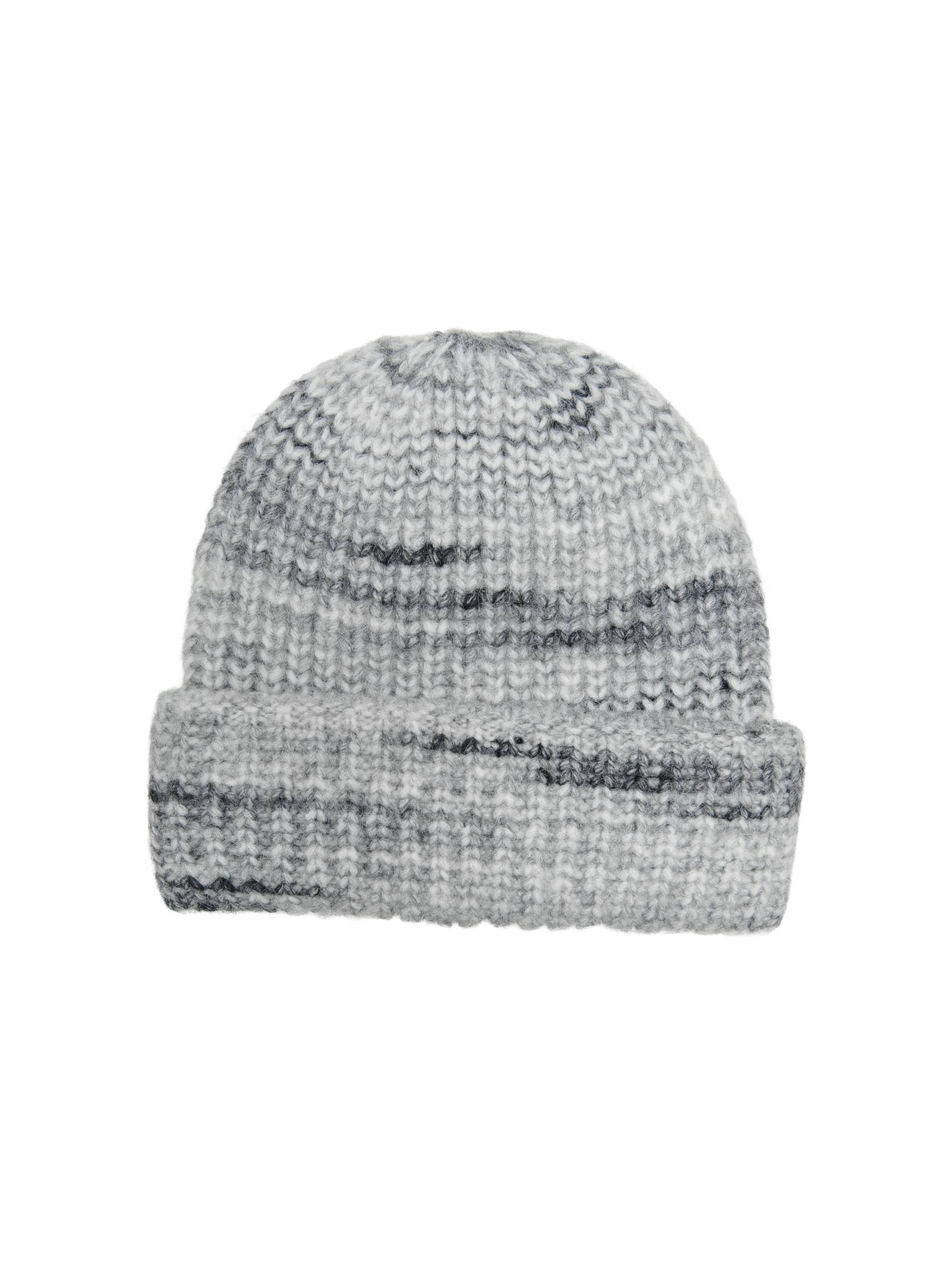 ONLY - ONLLONNY MULTICOLOUR KNIT BEANIE CC medium grey melange - Gr. - ONE SIZE von ONLY