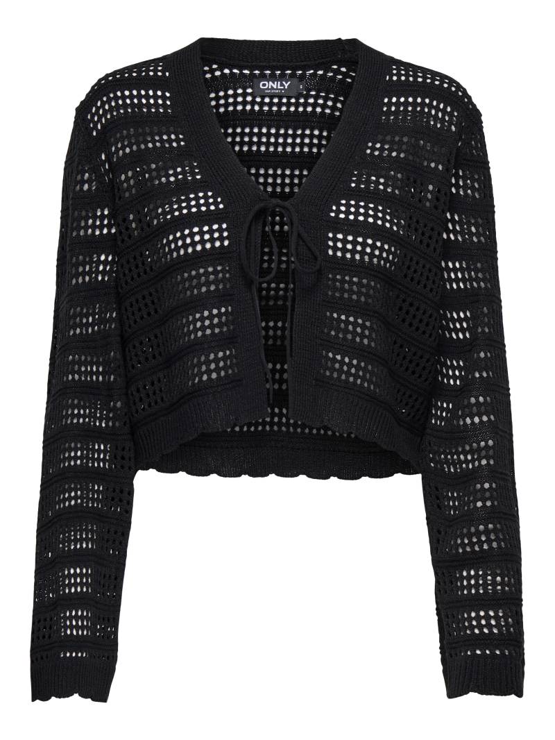 ONLY - ONLLYKKE TIE CARDIGAN L/S KNT black - Gr. - L von ONLY