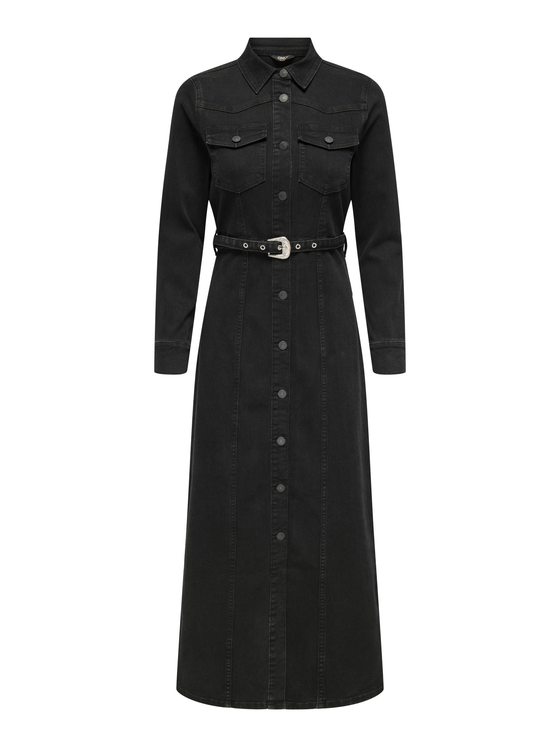 ONLY - ONLMYTH LIFE BELT DNM MAXI DRESS PIM527 washed black - Gr. - S von ONLY