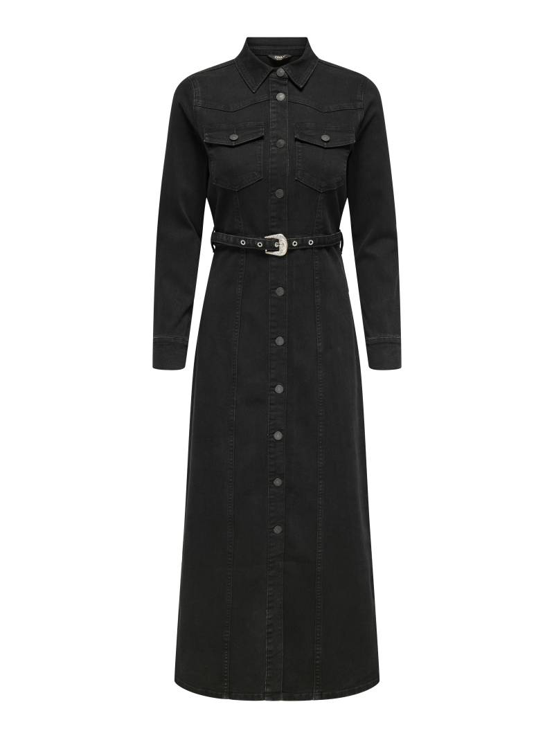 ONLY - ONLMYTH LIFE BELT DNM MAXI DRESS PIM527 washed black - Gr. - S von ONLY