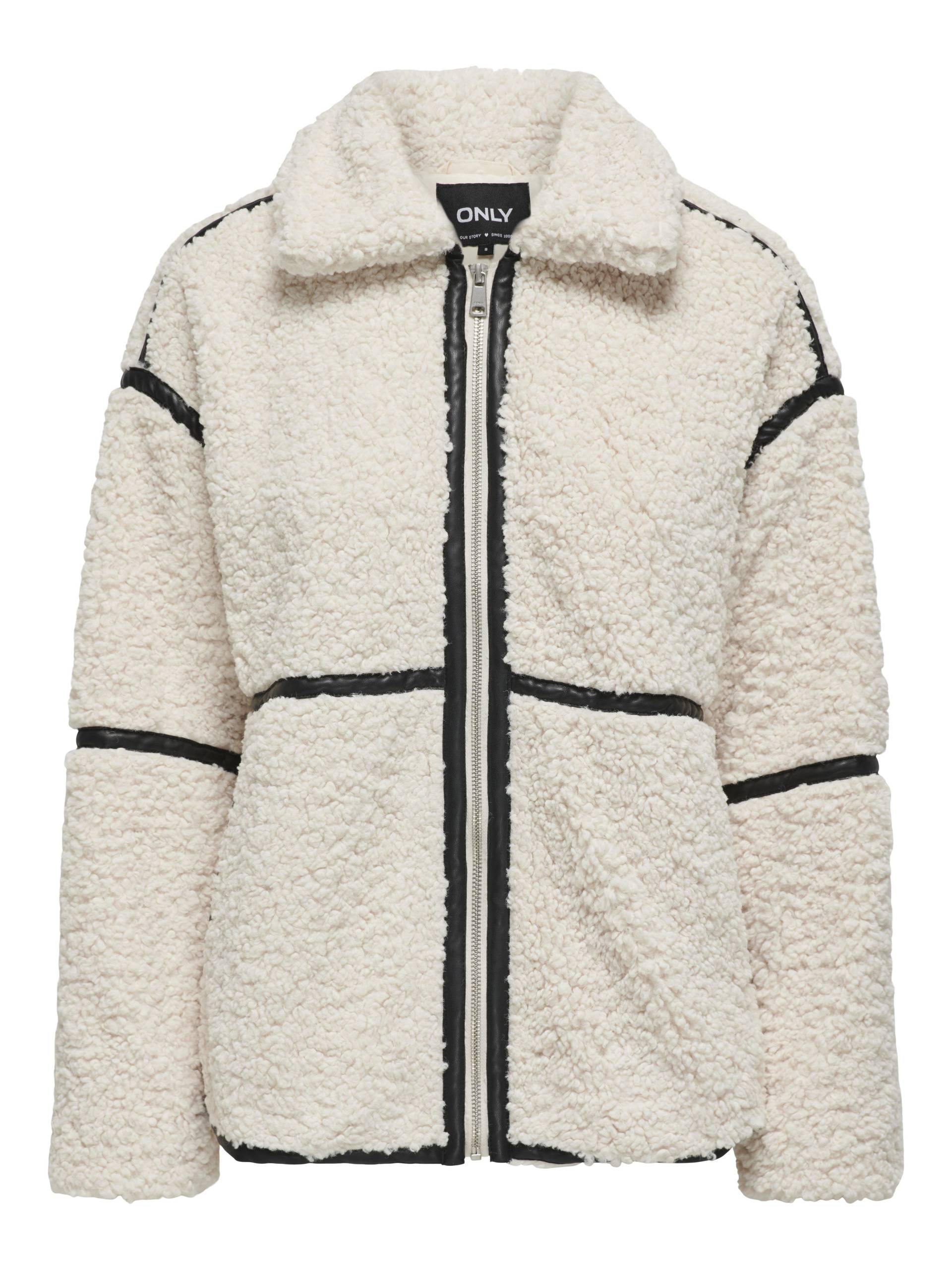 ONLY - ONLPARIS TEDDY JACKET LIFE OTW CS white sand - Gr. - L von ONLY